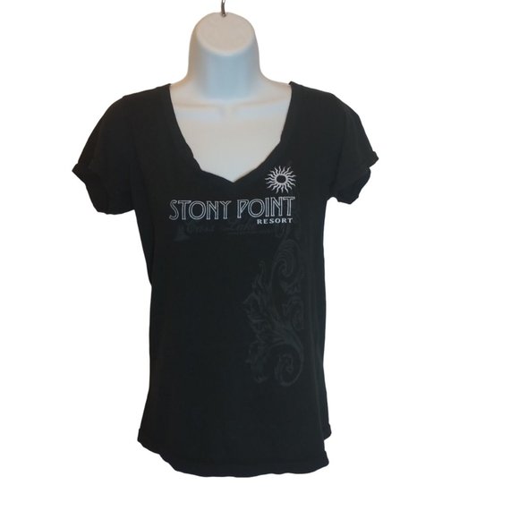 J.America Vanity Stony Point Resort Women's Black Shirt Sz. L - Picture 6 of 7